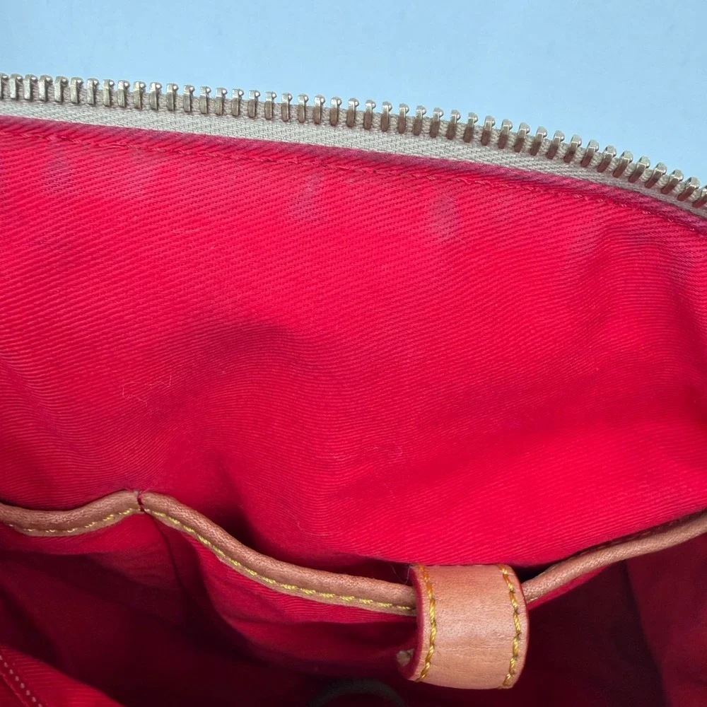 Dooney & Bourke Geranium Floral Satchel Bag Coated Canvas FLAWS